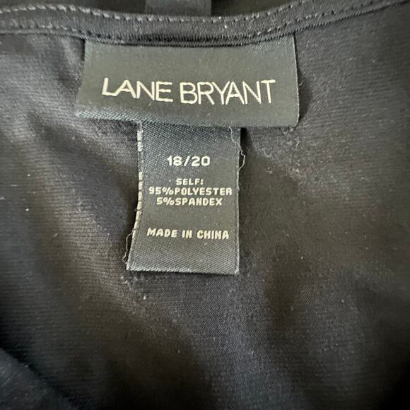 Lane Bryant V-Neck Dress Black Short Sleeve Size 18/20 - Picture 7 of 9